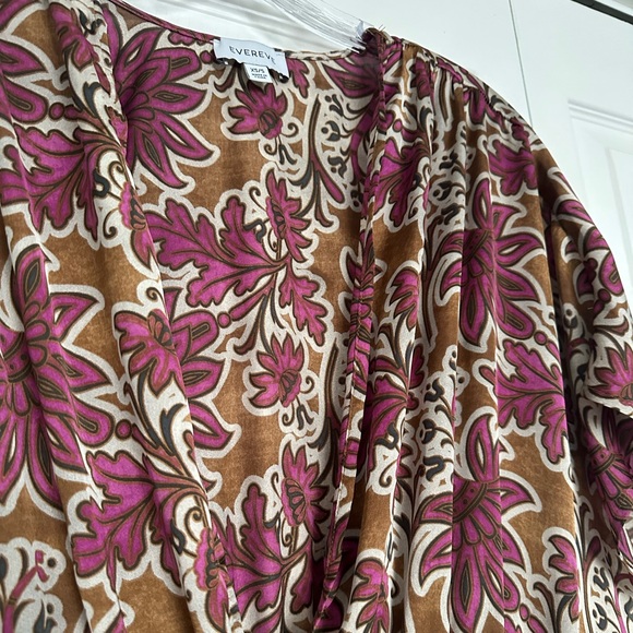 Evereve Toni Floral Satin Wrap Dress or Kimono - Size S Boho-Chic - Picture 6 of 9